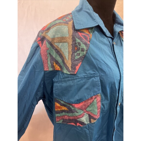 Men’s Custom western long sleeve button down shirt Large New Cowboy Rodeo - Picture 2 of 11